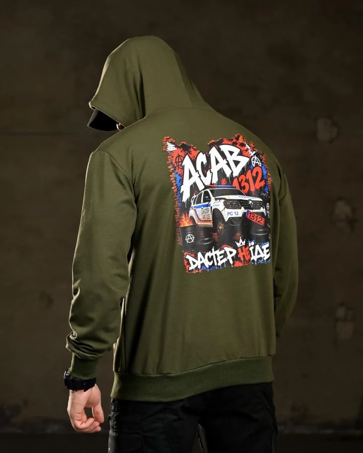 Мілітарі худі TRENASH ACAB олива ВТ4739