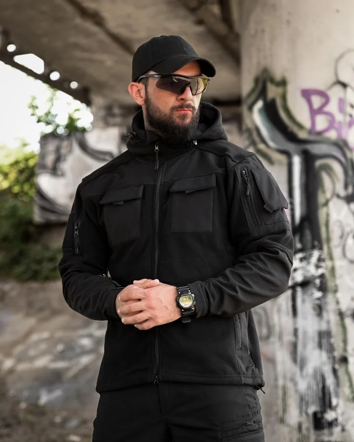 GRK_2402-optimized-6 Тактична флісова куртка combo black ВТ4715 - Зображення 1