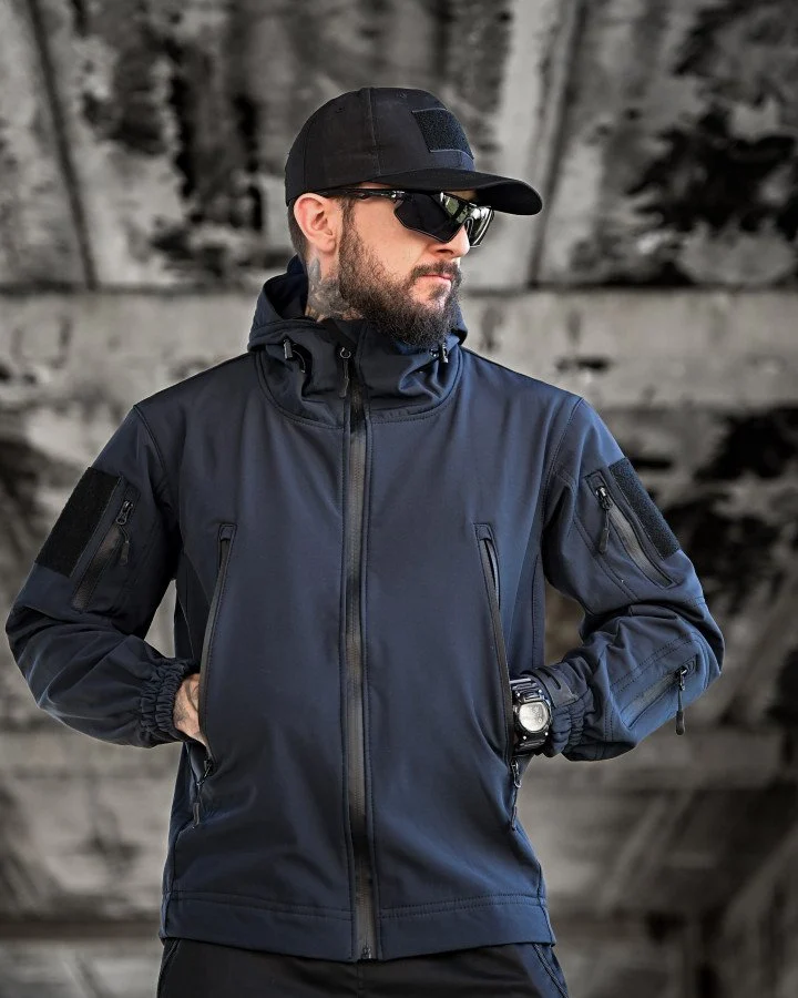 Тактична куртка Soft Shel синя ВТ6474
