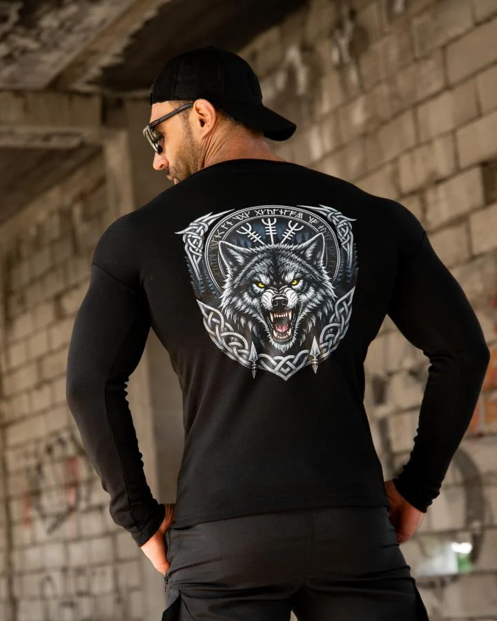 Чоловічий лонгслів на флісі Wolf ВТ5589