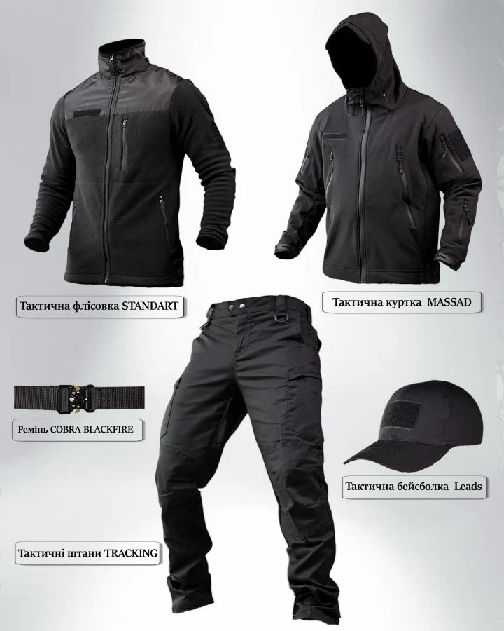 Тактичний костюм POLICE 5в1 чорний ПП7863
