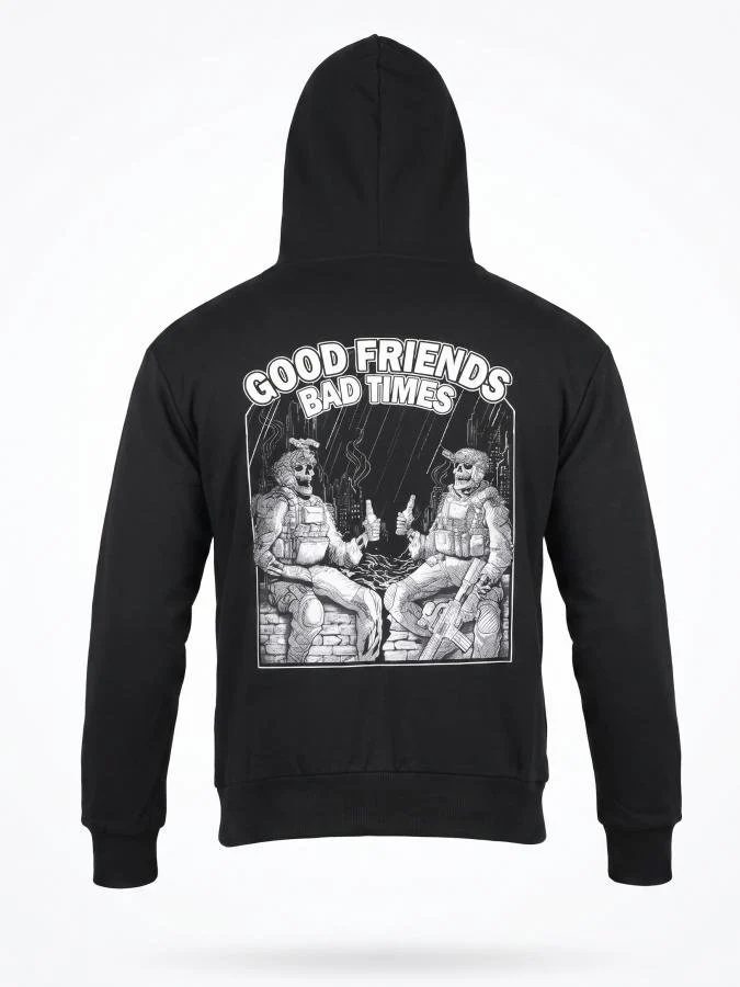 Мілітарі худі TRENASHFriends black ТР6029