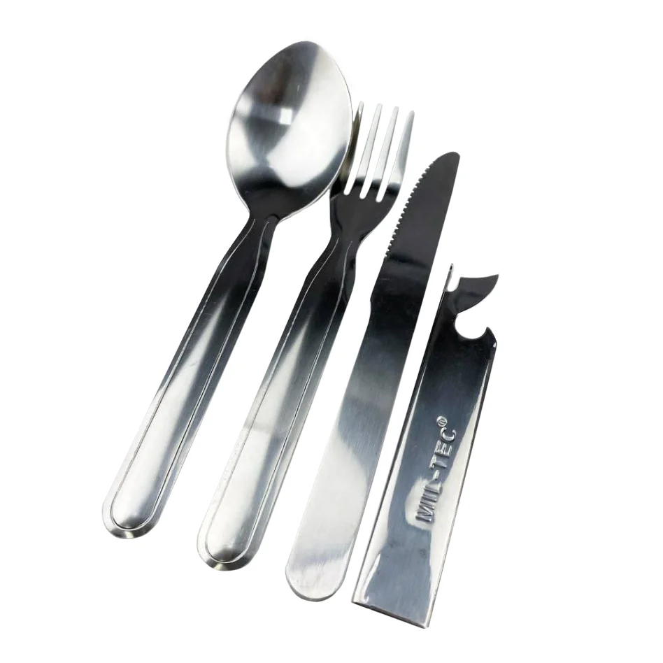 Армійський столовий набір MIL-TEC Army Eating Utensil 3-pc Нержавійка, Silver
