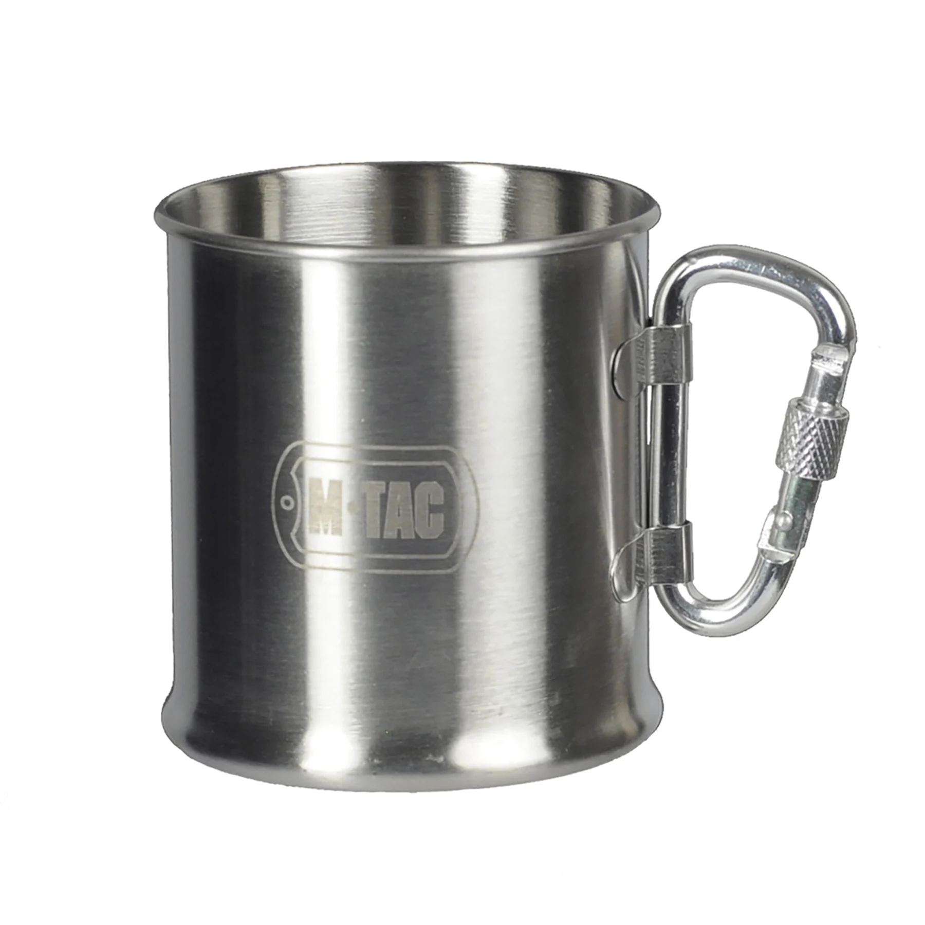 M-Tac кружка з карабіном нержавійка, Silver