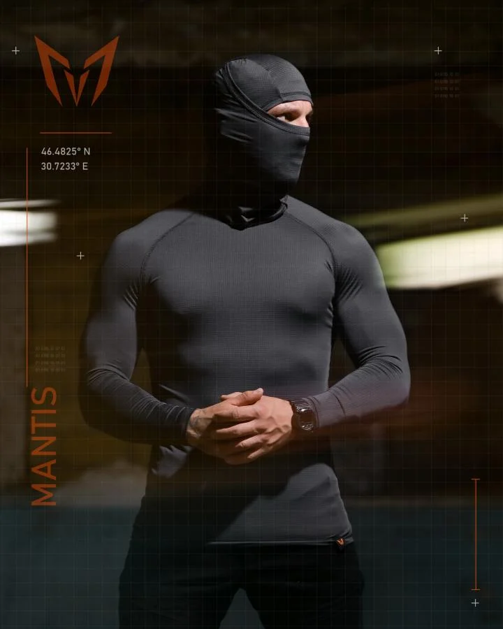 Тактический лонгслив с балаклавой Mantis® Phantom LS combat shirt - wolf grey