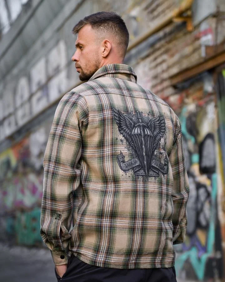 Клерубашка в стилі мілітарі BORN OF WAR завжди перші green
