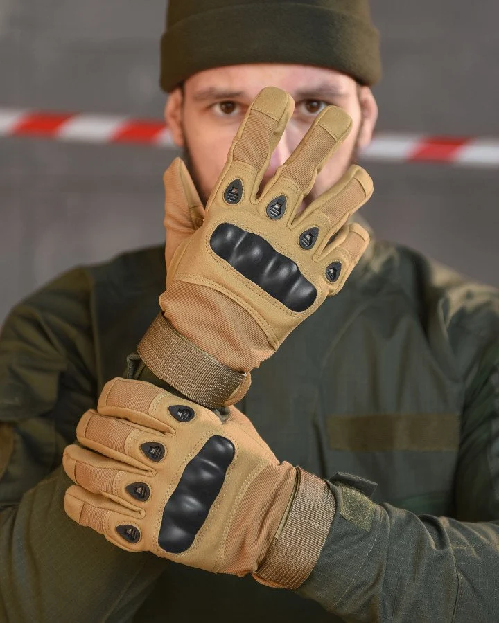 Рукавички тактичні койот TACT ВВ5534 із захистом кісточок