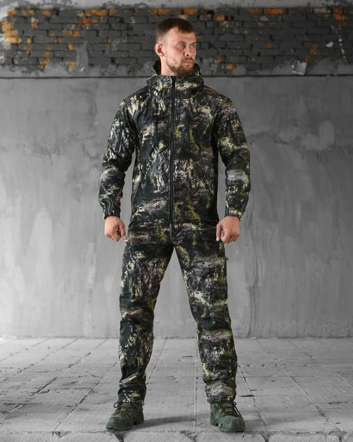 Тактический маскировочный костюм софтшел softshell permanent