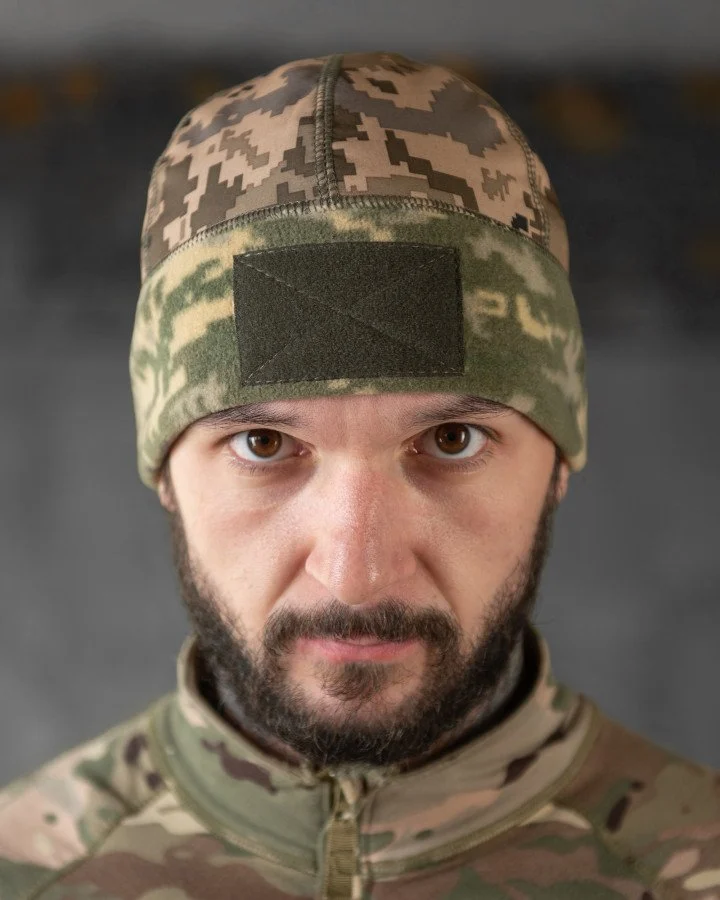 Головні убори / Бафи / Шарфи Шапка софтшел піксель ТР6284