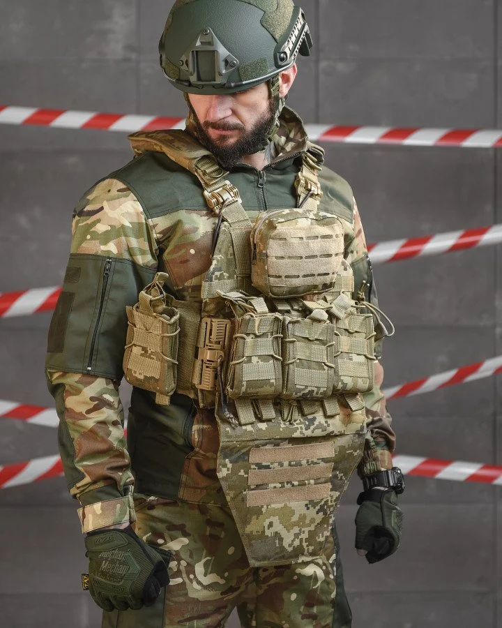 Плитоноска 4 швидких скидання Cordura піксель