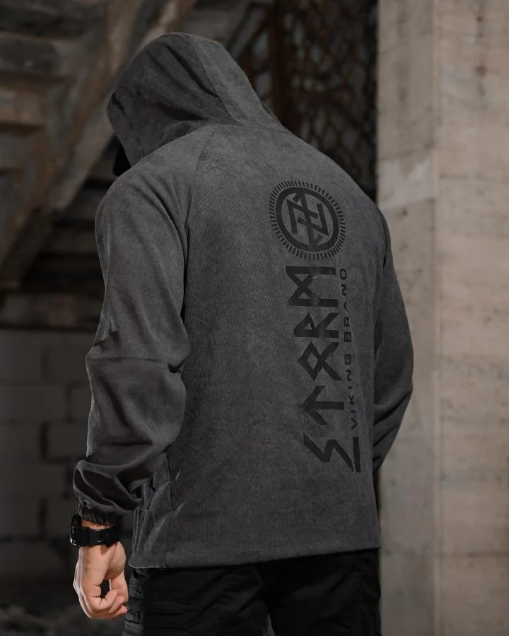 Олімпійка BORN OF WAR Руни сіра