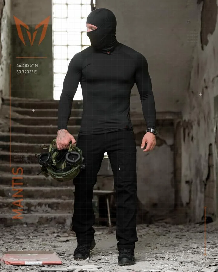 Тактический лонгслив с балаклавой Mantis Phantom LS combat shirt - black