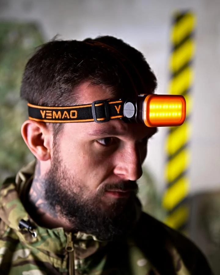 Налобний ліхтарик YM-309 з червоним світлом