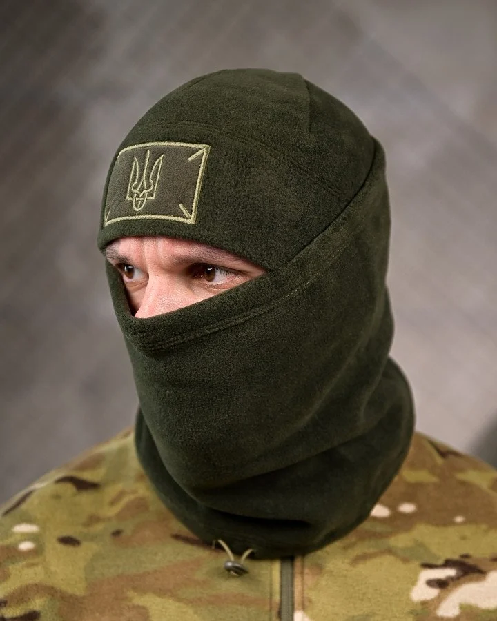 Комплект шапка і баф Intelligence олива, фліс