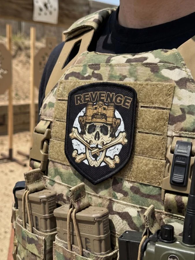 Шеврон «Revenge» на липучці Velcro, щит 9×7,5 см