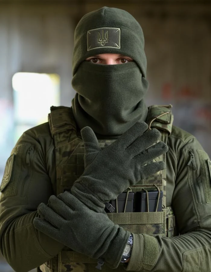 Головні убори / Бафи / Шарфи Тактичний флісовий комплект 3 в 1 олива ВТ6387