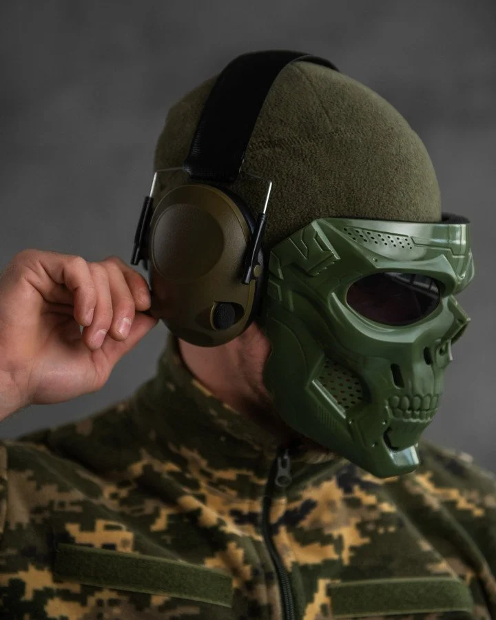 Навушники тактичні активні Tactical 6S, олива