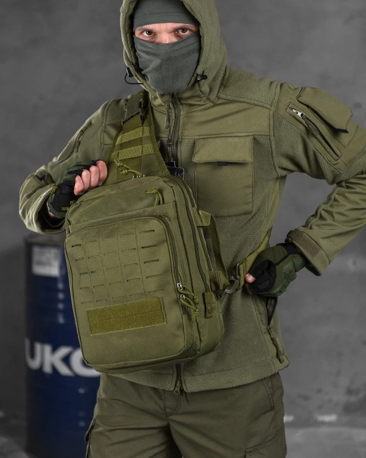 Сумка-слінг тактична з однією лямкою Silver Knight oliva