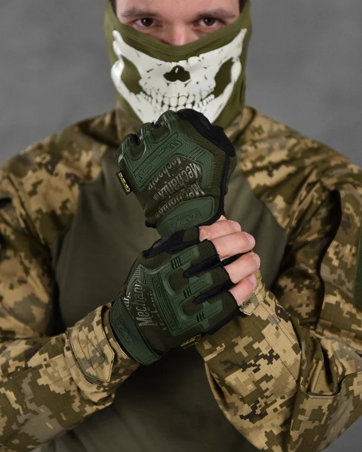 Перчатки Mechanix беспалые Logo ЛЛ6143, D3O