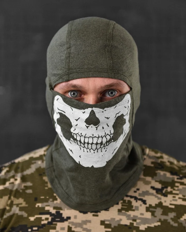 Літня балаклава “Череп” (олива)