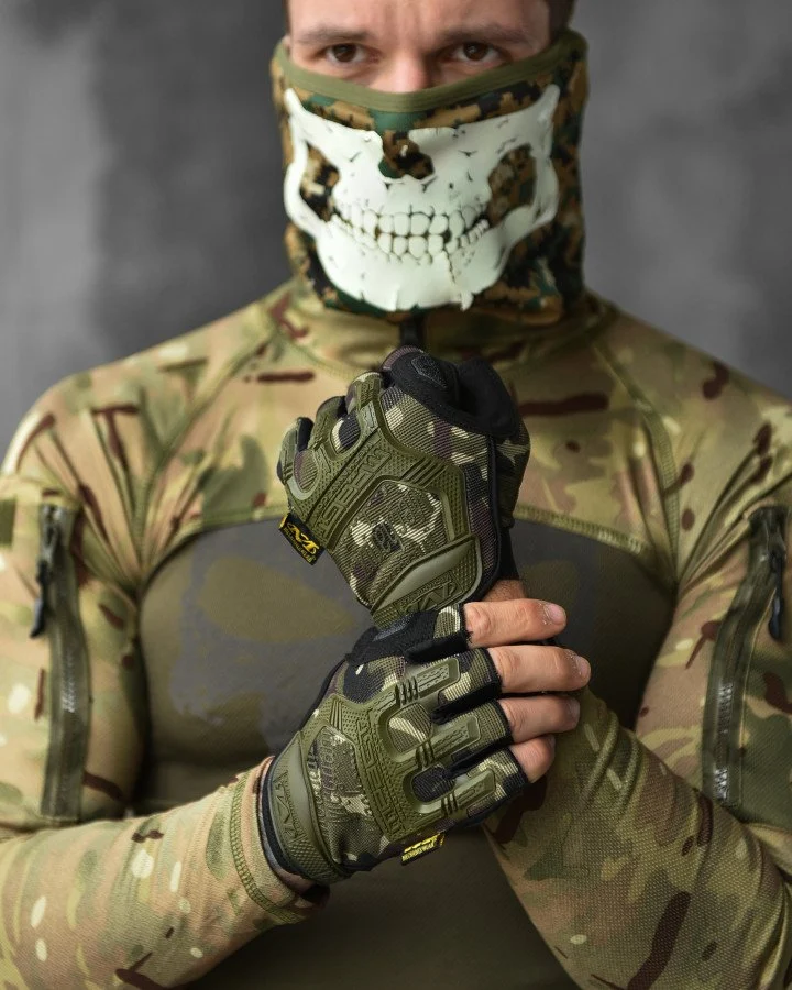 Перчатки Тактические Mechanix M-PACT® Fingerless Oliva Gloves